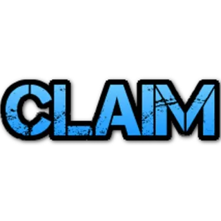 💵 56f7a723 CLAIM déclaration, pochoir, mot, bleu telegram sticker