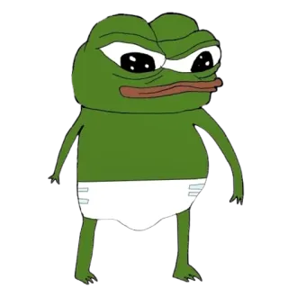 😏 067da768 Pepe the Frog pepe, カエル, ミーム, 悲しい, ネットミーム telegram sticker