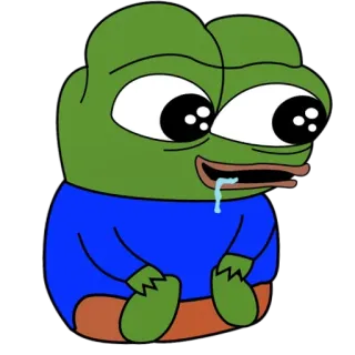 🤤 09ef502b Pepe the Frog カエル, ペペ, かわいい, ミーム, 悲しい telegram sticker