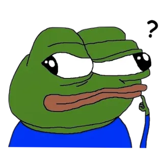 🤔 2e03790d Pepe the Frog ペペ, カエル, ミーム, 考える, インターネット, 物思い telegram sticker