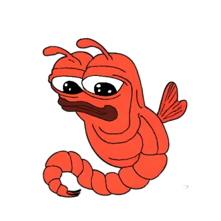 🦐 511f513f エビ, 漫画, 悲しい, 動物 telegram sticker