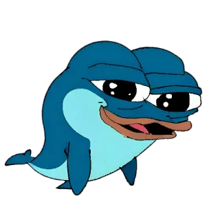 🐋 994f5913 Pepe ミーム, イルカ, ペペ, インターネット, 面白い telegram sticker