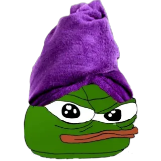 👍 9e37130a Pepe the Frog ペペ, カエル, ミーム, 怒り, 紫 telegram sticker