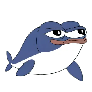 🐋 b26aa4f9 Pepe the Frog カエル, ミーム, イルカ, 動物 telegram sticker
