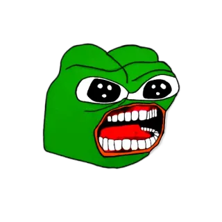 😡 b714cb11 Pepe the Frog カエル, ペペ, ミーム, 怒り telegram sticker