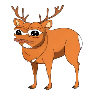 🦌 dfb1db64 Pepe pepe, 鹿, 動物, ミーム telegram sticker