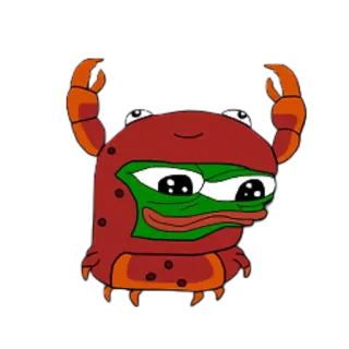🦞 e8ba21f7 Pepe the Frog ペペ, カエル, ミーム, カニ, 漫画 telegram sticker
