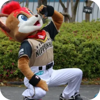 ☔ 18543c18 NIPPON HAM Baseball, Maskottchen, Figur, Sport, Uniform, Nippon Ham Fighters whatsapp sticker