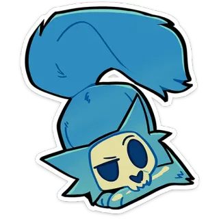 🤨 398731b1 การ์ตูน, เฟอร์รี่, หัวกะโหลก, สัตว์, แมว, น่ารัก telegram sticker