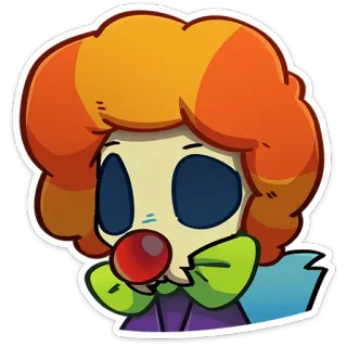 🤡 e0bde946 ตัวตลก, การ์ตูน, ตัวละคร, สติกเกอร์ telegram sticker