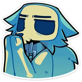 🙏 368aa322 Furry, Monstro, Criatura, Ilustração, Ossos, Desenho animado telegram sticker
