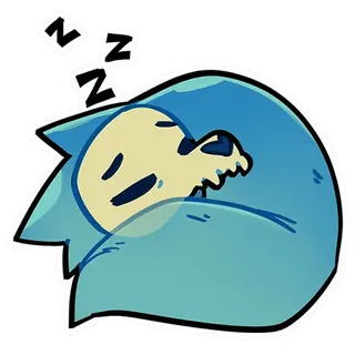 😴 81444409 ZZZZ sonno, dormire, carino, cartone animato, pigro, zzz, stanco telegram sticker