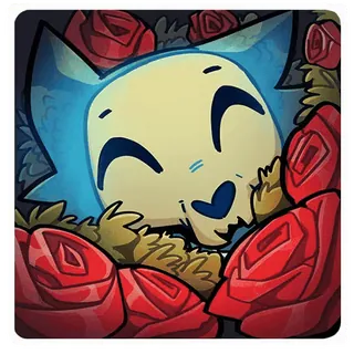 😌 85536fd5 teschio, rose, carino, animale, cartone animato telegram sticker