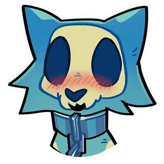 ☺️ 8e29f58f furry, animale, teschio, carino, blu telegram sticker