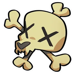 😵 aa3fdbca teschio, ossa, morte, cartone animato, pericolo, veleno telegram sticker