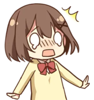 😰 24fc901b Anime, Cartone animato, Ragazza, Carina, Piangere, Adesivo, Kawaii whatsapp sticker