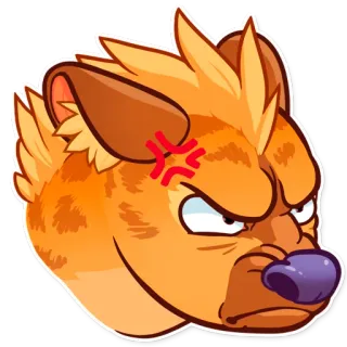 😠 5508a12c 怒り, ハイエナ, 漫画, 表情, ケモノ telegram sticker