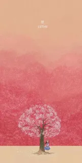 🌳 fb108bb4 fleur de cerisier, arbre, fille, rêveur, printemps, nature, art telegram sticker