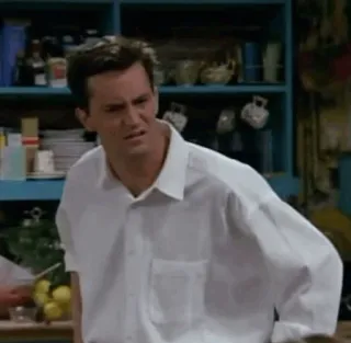 😤 37dfbb34 Chandler Bing Friends Chandler Bing, Friends, Matthew Perry, Sitcom années 90, Série TV, Comédie telegram sticker