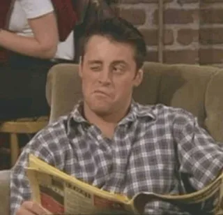 😉 72547ce8 Joey Tribbiani Friends Joey, Friends, Série TV, Matt LeBlanc, Réactions, Drôle telegram sticker
