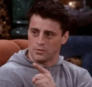 👌 a70254ce Joey Tribbiani Friends Joey, Friends, série TV, comédie, sitcom, télé, années 90 telegram sticker