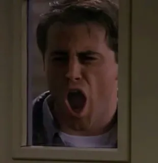 😮 f3e5caf3 Joey Tribbiani Friends série TV, années 90, comédie, sitcom, Joey, Friends, Matt LeBlanc telegram sticker