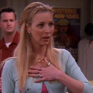 🐝 1ebce64d Phoebe Buffay Friends tv show, sitcom, 90s, woman, blonde telegram sticker