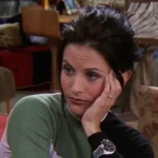 🐚 63b9e886 Monica Geller Friends tv show, sitcom, woman, 90s, portrait telegram sticker