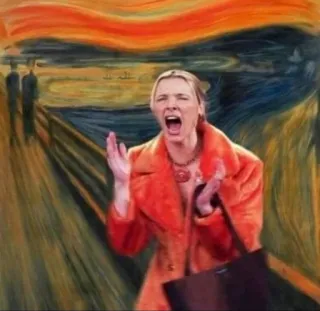 🐝 92f2ab81 Phoebe Buffay Friends scream, phoebe, friends, funny, art, meme telegram sticker