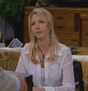 🐝 f6484138 Phoebe Buffay Friends tv show, sitcom, woman, actress, blonde telegram sticker