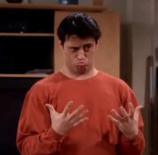 🙈 7f1048f4 Joey Tribbiani Friends Joey, Friends, série TV, sitcom, personnage, drôle, comique whatsapp sticker