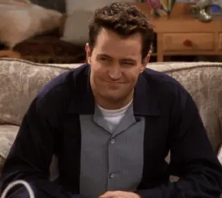 😒 d064b930 Chandler Bing Friends chandler bing, friends, série tv, drôle, matthew perry, sitcom whatsapp sticker