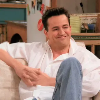 🙂 04dae027 Chandler Bing Friends serie TV, commedia, anni '90, sitcom, Friends whatsapp sticker