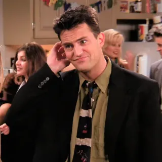 🤐 09ca0523 Chandler Bing Friends televisione, sitcom, anni '90, personaggio, Friends whatsapp sticker