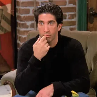 😲 0aa74e46 Ross Geller Friends attore, sitcom, serie TV, anni '90 whatsapp sticker