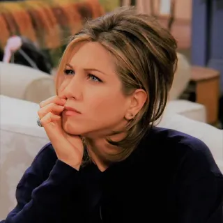 😐 0b14eada Rachel Green Friends rachel, jennifer, aniston, serie tv, show whatsapp sticker