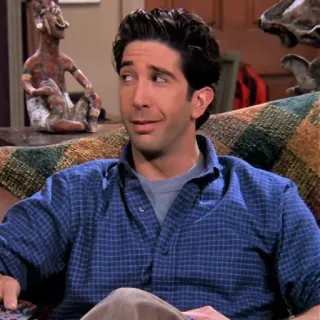 😏 25f2d0f4 Ross Geller Friends serie tv, sitcom, anni 90, attore, uomo whatsapp sticker
