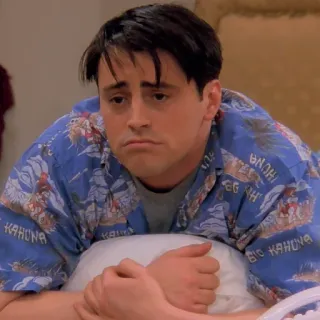 ☹️ 31c2184b Joey Tribbiani Friends triste, tv, joey, tribbiani, emotivo whatsapp sticker