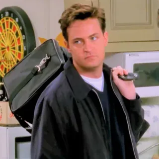 😐 5fda1745 Chandler Bing Friends chandler, bing, friends, serie tv, commedia whatsapp sticker