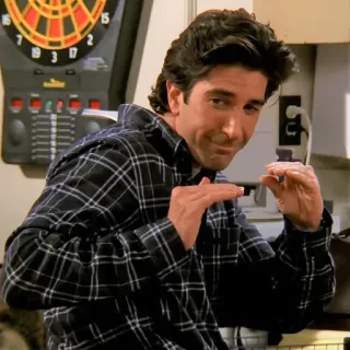 🤫 9c5cefd3 Ross Geller Friends serie tv, friends, ross, david schwimmer, divertente whatsapp sticker