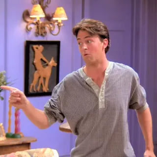 👌 b61a1093 Chandler Bing Friends matthew perry, sitcom, tv, friends, chandler, anni 90 whatsapp sticker