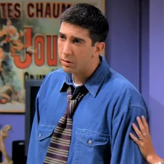 😐 dc7ea785 Ross Geller Friends serie tv, friends, ross, sitcom, david schwimmer whatsapp sticker
