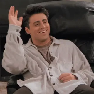 👋 eeba7a0a Joey Tribbiani Friends joey, friends, tv, sitcom, ciao, personaggio whatsapp sticker