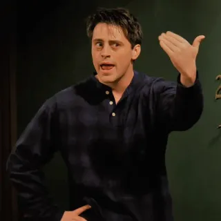😡 ff6318df Joey Tribbiani Friends attore, serie tv, anni 90, commedia, uomo whatsapp sticker