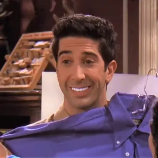 😀 3eee6059 Ross Geller Friends 로스, 프렌즈, TV 프로그램, 캐릭터, 셔츠 telegram sticker