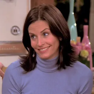 😹 4b6803d8 Monica Geller Friends 모니카 갤러, 커트니 콕스, 프렌즈, TV 프로그램, 캐릭터, 시트콤 telegram sticker