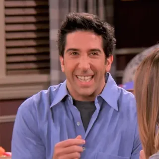 🤣 7ae5c43f Ross Geller Friends TV 프로그램, 프렌즈, 로스 겔러, 캐릭터, 코미디, 시트콤 telegram sticker