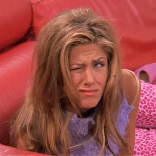 🤨 c958b154 Jennifer Aniston Friends 제니퍼 애니스톤, 레이첼 그린, 프렌즈, TV 프로그램, 윙크, 초상화 telegram sticker