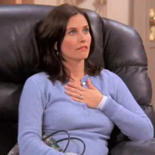 ❤️ e3ae2217 Monica Geller Friends 모니카 겔러, 프렌즈, 시트콤, 텔레비전, 커트니 콕스 telegram sticker