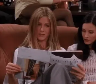 🥴 004fe8da Rachel Green Friends POTTERY BARN 詹妮弗·安妮斯顿, 电视剧, 喜剧, 杂志, 90年代, 情景喜剧, 老友记 telegram sticker